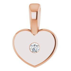 .01 CT Diamond Youth Heart Pendant