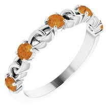 Load image into Gallery viewer, 1/2 CTW Diamond Stackable Link Ring
