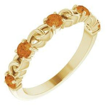 Load image into Gallery viewer, 1/2 CTW Diamond Stackable Link Ring
