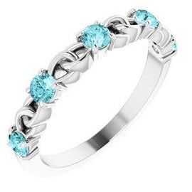 1/2 CTW Diamond Stackable Link Ring