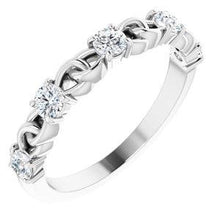 Load image into Gallery viewer, 1/2 CTW Diamond Stackable Link Ring
