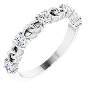 1/2 CTW Diamond Stackable Link Ring