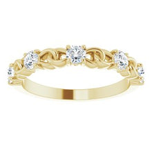 Load image into Gallery viewer, 1/2 CTW Diamond Stackable Link Ring
