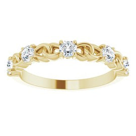 1/2 CTW Diamond Stackable Link Ring