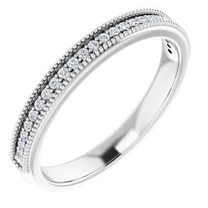 14K White 1/10 CTW Natural Diamond Anniversary Band