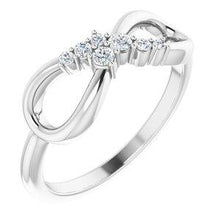 Load image into Gallery viewer, 1/8 CTW Diamond Infinity-Inspired Ring
