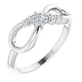 1/8 CTW Diamond Infinity-Inspired Ring