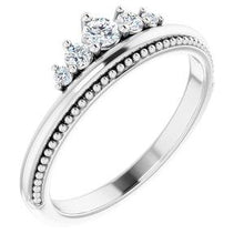 Load image into Gallery viewer, 1/5 CTW Diamond Stackable Crown Ring
