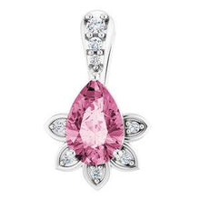 Load image into Gallery viewer, Pink Tourmaline &amp; .03 CTW Diamond Pendant
