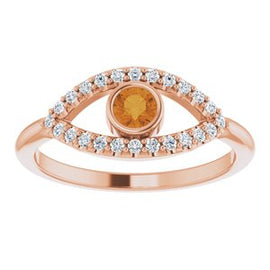 Blue Sapphire Sapphire Evil Eye Ring