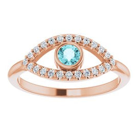 Blue Sapphire Sapphire Evil Eye Ring