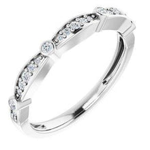 Load image into Gallery viewer, 1/8 CTW Diamond Stackable Anniversary Band
