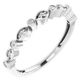 1/8 CTW Diamond Stackable Anniversary Band