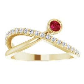 Chatham® Lab-Created Alexandrite & 1/5 CTW Diamond Ring