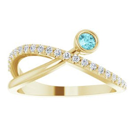 Chatham® Lab-Created Alexandrite & 1/5 CTW Diamond Ring