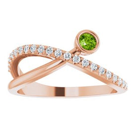 Chatham® Lab-Created Alexandrite & 1/5 CTW Diamond Ring