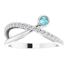 Chatham® Lab-Created Alexandrite & 1/5 CTW Diamond Ring