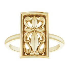 Vintage-Inspired Cross Ring