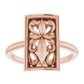 Vintage-Inspired Cross Ring