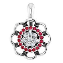 Load image into Gallery viewer, Ruby &amp; 1/6 CTW Diamond Pendant
