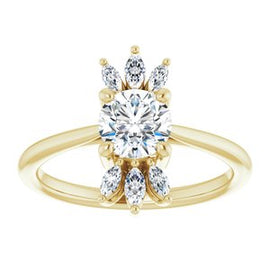 Chatham® Lab-Created Blue Sapphire & 1/4 CTW Diamond Ring