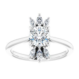 Chatham® Lab-Created Blue Sapphire & 1/4 CTW Diamond Ring