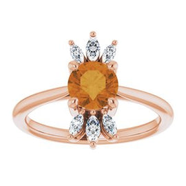 Chatham® Lab-Created Blue Sapphire & 1/4 CTW Diamond Ring