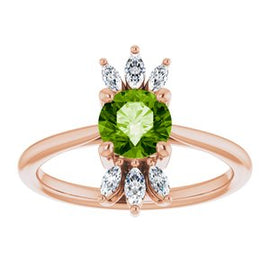 Chatham® Lab-Created Blue Sapphire & 1/4 CTW Diamond Ring