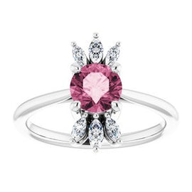 Chatham® Lab-Created Blue Sapphire & 1/4 CTW Diamond Ring