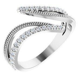 1/4 CTW Diamond Bypass Ring