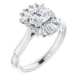 1 CTW Diamond Halo-Style Ring