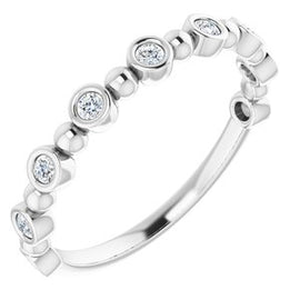 14K White 1/5 CTW Natural Diamond Anniversary Band