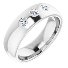 Load image into Gallery viewer, 1/10 CTW Diamond Negative Space Cross Ring
