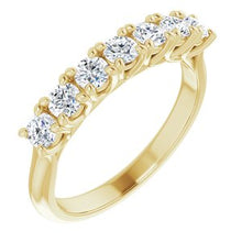 Load image into Gallery viewer, 14K White 3/8 CTW Natural Diamond Seven-Stone Anniversary Band
