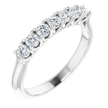 Load image into Gallery viewer, 14K White 3/8 CTW Natural Diamond Seven-Stone Anniversary Band
