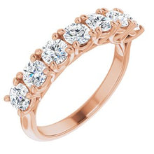 Load image into Gallery viewer, 14K White 3/8 CTW Natural Diamond Seven-Stone Anniversary Band
