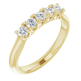 14K White 3/8 CTW Natural Diamond Anniversary Band