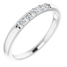 Load image into Gallery viewer, 14K White 1/10 CTW Natural Diamond Anniversary Band
