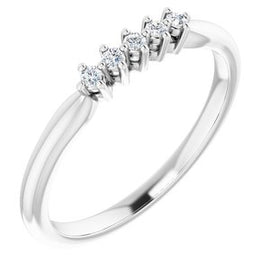 14K White 3/8 CTW Natural Diamond Anniversary Band