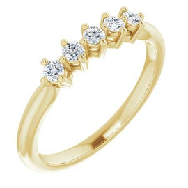 14K White 3/8 CTW Natural Diamond Anniversary Band