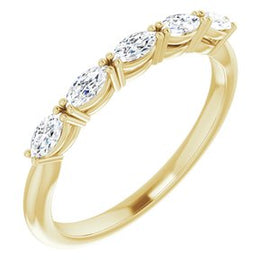 14K White 3/8 CTW Natural Diamond Anniversary Band