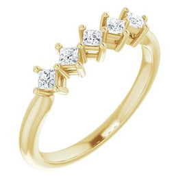 14K White 3/8 CTW Natural Diamond Anniversary Band