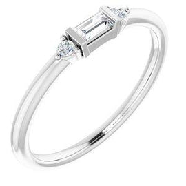 1/8 CTW Diamond Stackable Ring