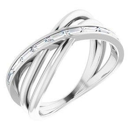 1/3 CTW Diamond Criss-Cross Ring
