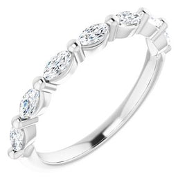 14K White 1/3 CTW Natural Diamond Anniversary Band