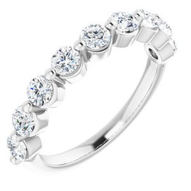 14K White 1/3 CTW Natural Diamond Anniversary Band