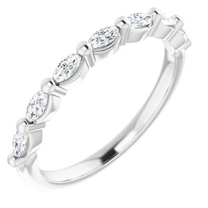 14K White 1/3 CTW Natural Diamond Anniversary Band