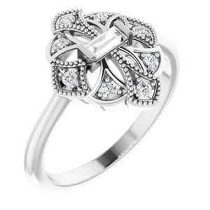 1/5 CTW Diamond Vintage-Inspired Ring