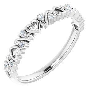 .08 CTW Heart Diamond Anniversary Band