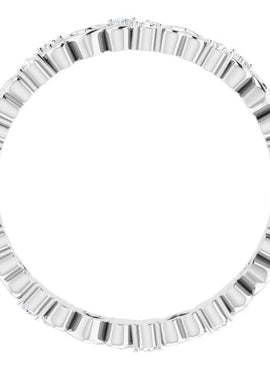 1/8 CTW Heart Diamond Eternity Band